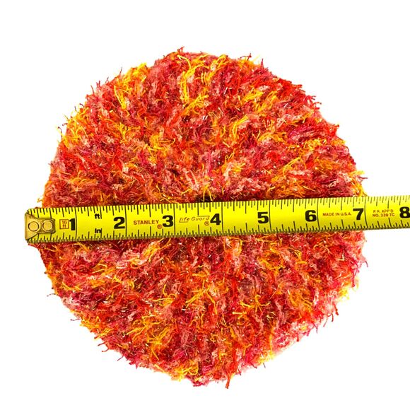 Hand Made Hawaiian Hibiscus Pot Holder and Crochet Nylon Dish Scrubby Set - Picture 7 of 7